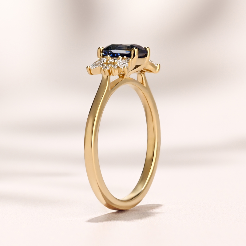 Solenya Ring I 1.15ct Bi-Color Rectangular Sapphire