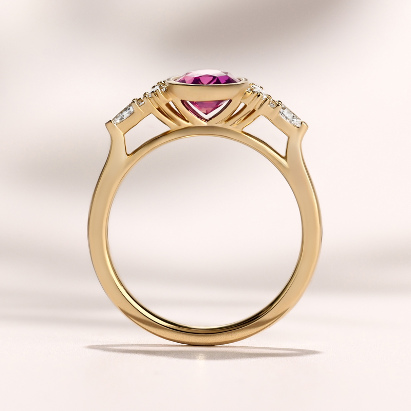Savannah Bezel Ring I1.51ct Oval Pink Sapphire