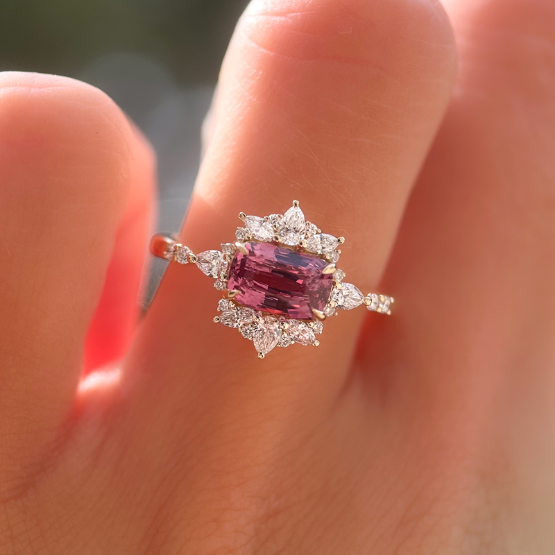 Monarch Ring I 1.52ct Cushion Pink Spinel