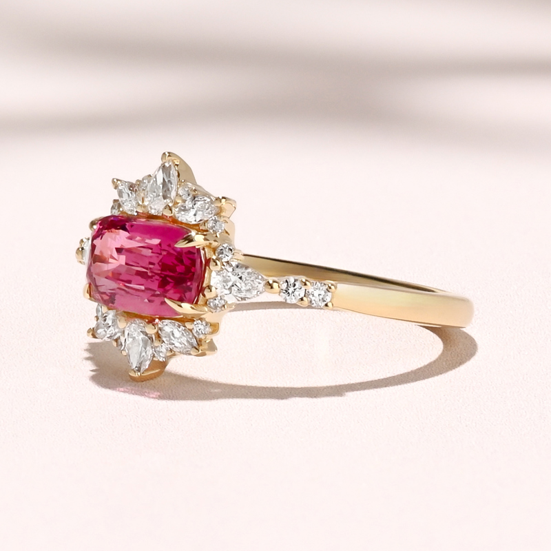 Monarch Ring I 1.52ct Cushion Pink Spinel