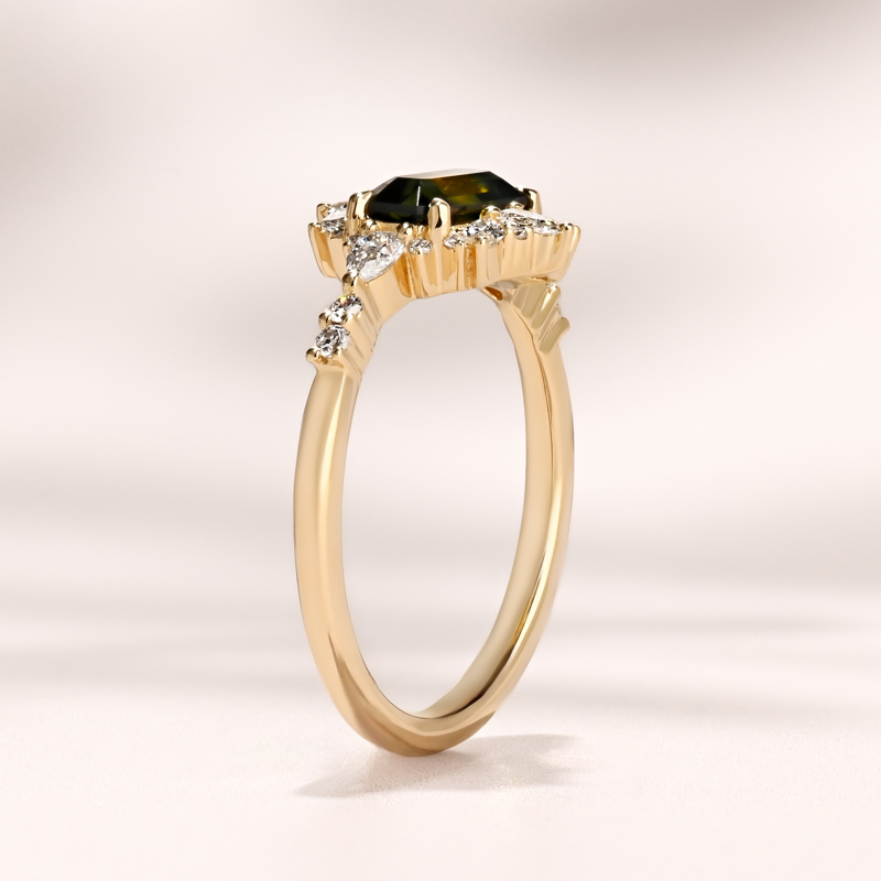 Serenade Ring I 1.07ct Bi-color Rectangular Sapphire