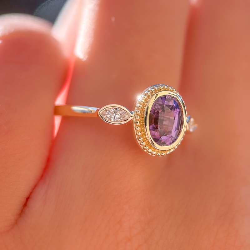 Gaia Ring I 1.26ct Oval Purple Spinel