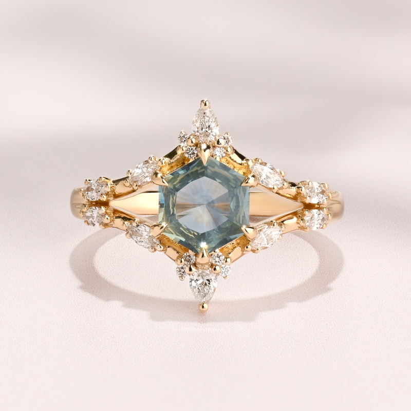 Junia Ring I 1.09ct Montana Hexagon Sapphire