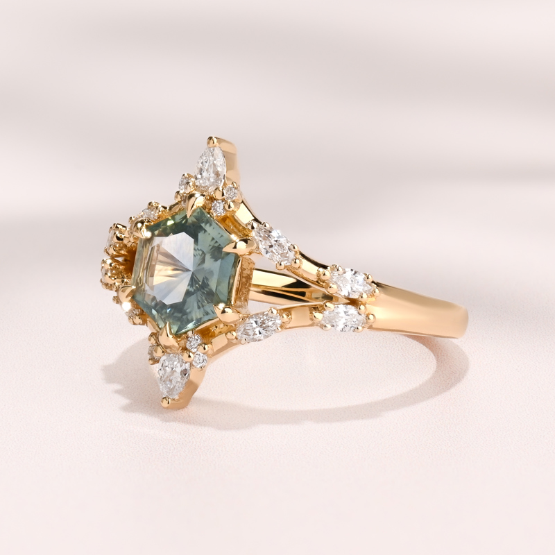 Junia Ring I 1.09ct Montana Hexagon Sapphire
