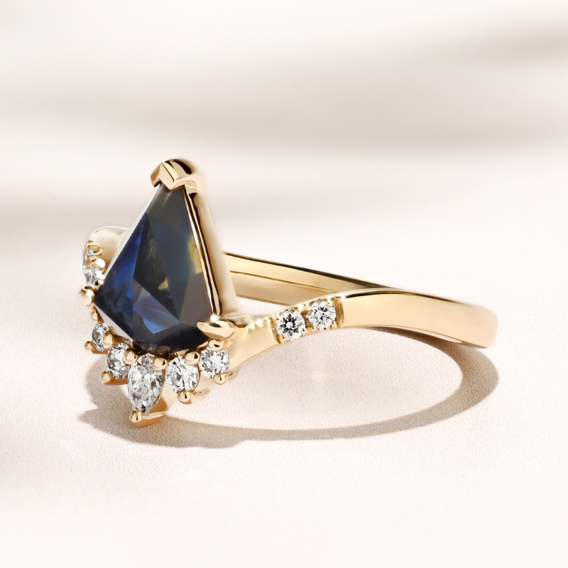Vesper Ring I 1.12ct Australian Fan-Rose Cut Sapphire