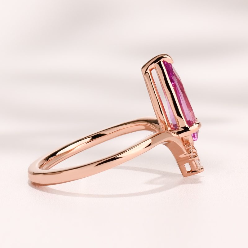 Avalon Ring I 1.24 Long Pear Pink Sapphire