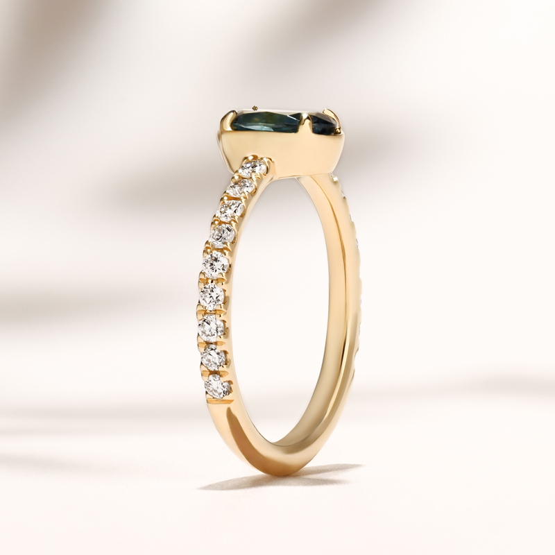 Jasper Ring I 1.21ct Teal Oval Sapphire