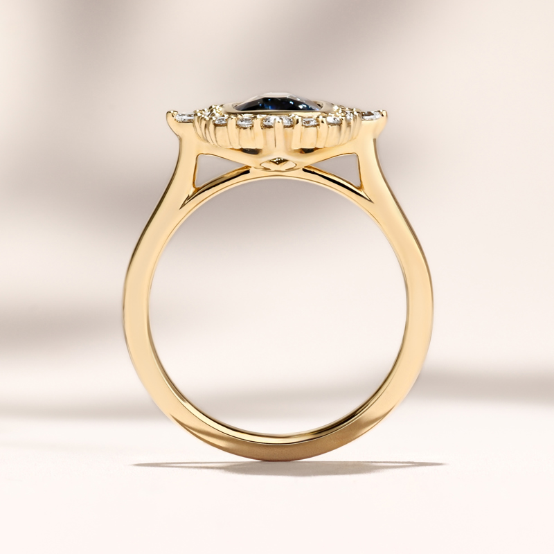 Regalia Ring | 1.76ct Long Cushion Blue Sapphire
