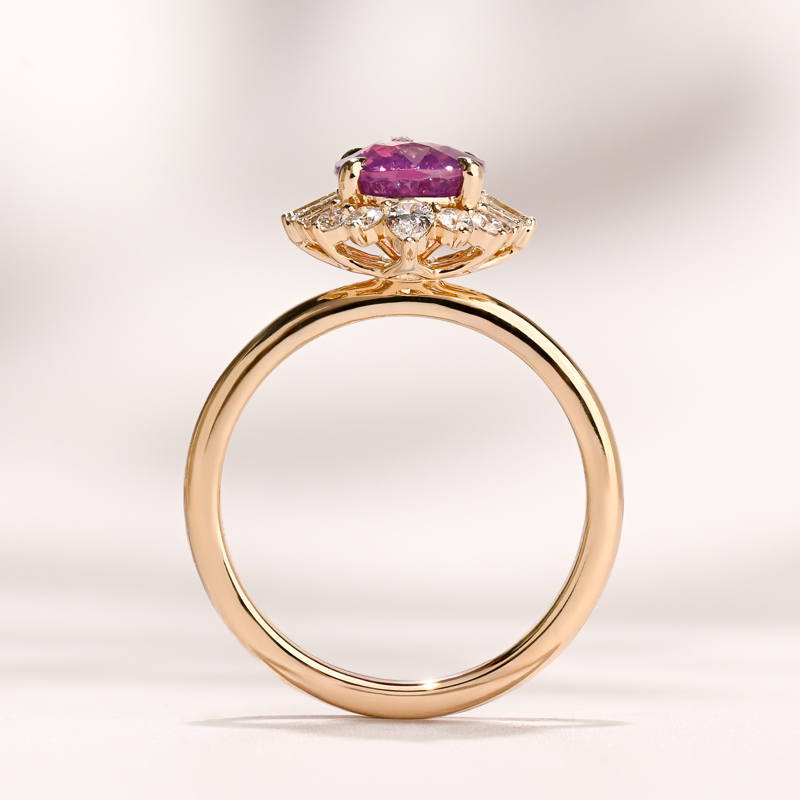 Corona Ring | 2.02ct Oval Pink Sapphire