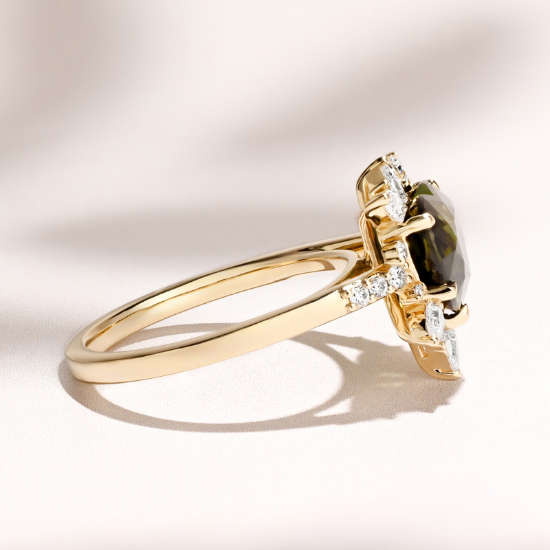 Astra Ring | 3.75ct Heart Shape Green Sapphire