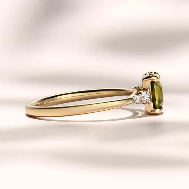 Cora Ring | 1.51ct Teal-Green Asscher Madagascar Sapphire