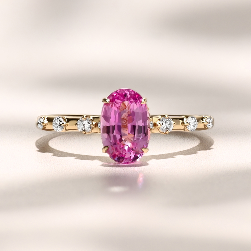 Mavi Ring | 1.52ct Pink Oval Madagascar Sapphire