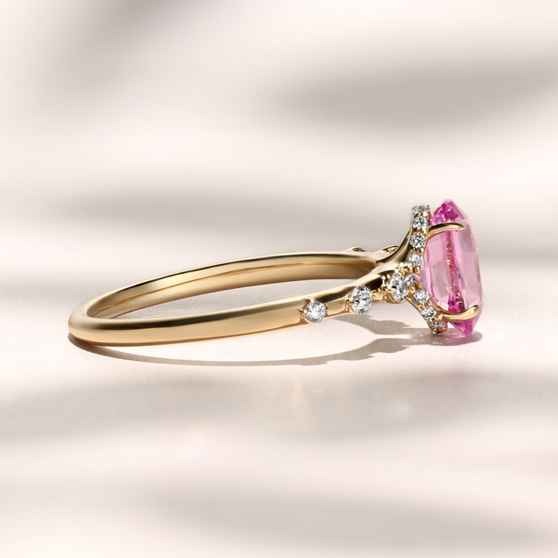 Mavi Ring | 1.52ct Pink Oval Madagascar Sapphire
