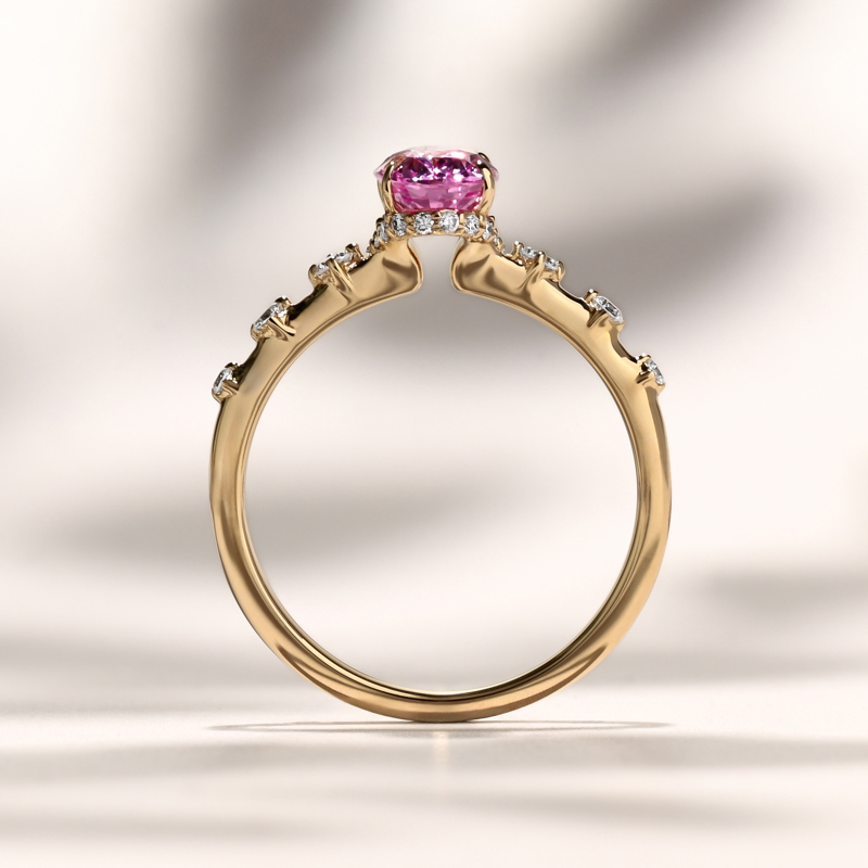 Mavi Ring | 1.52ct Pink Oval Madagascar Sapphire