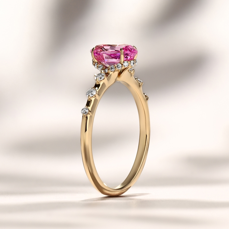 Mavi Ring | 1.52ct Pink Oval Madagascar Sapphire