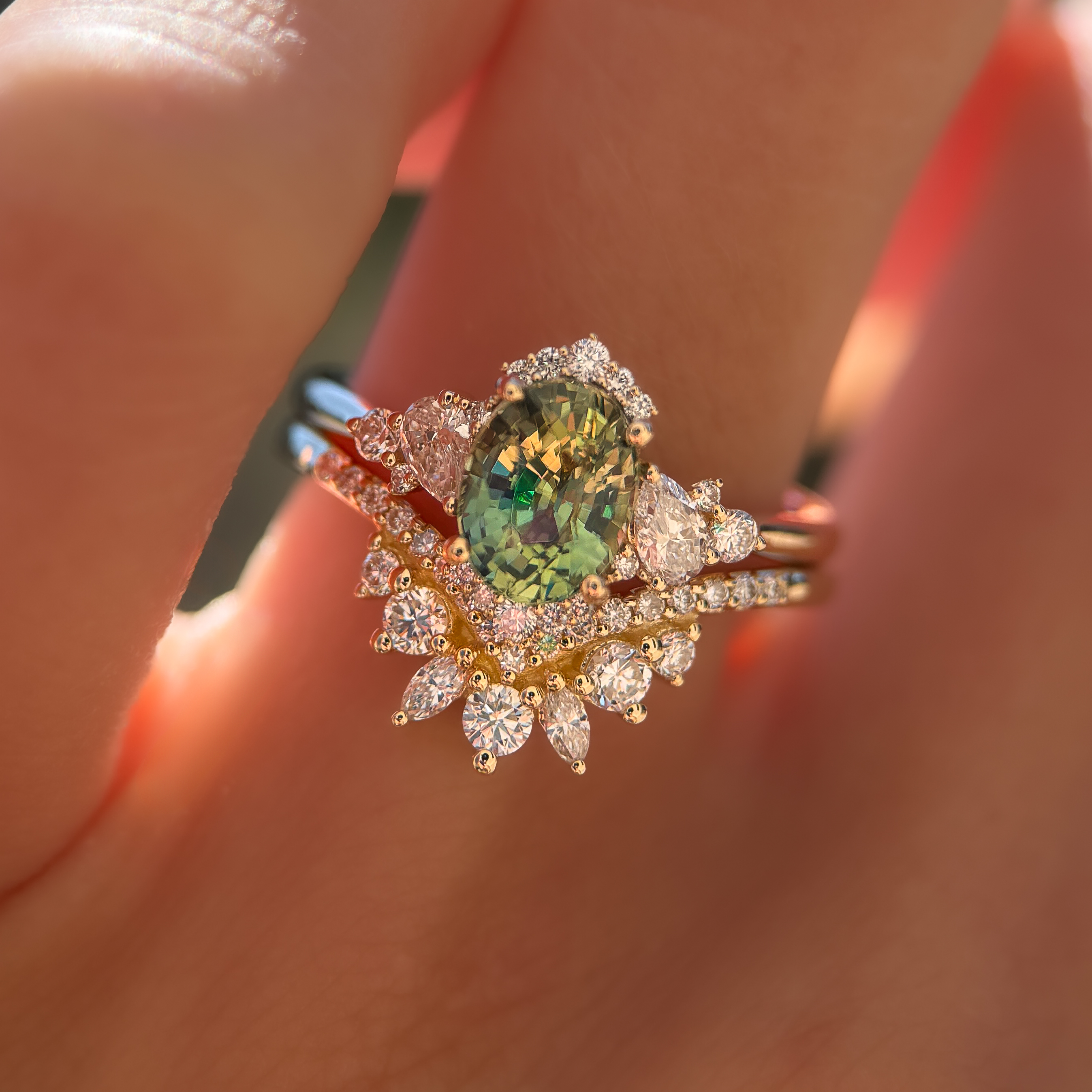 Comice Ring | 1.51ct Teal Oval Madegascar Sapphire