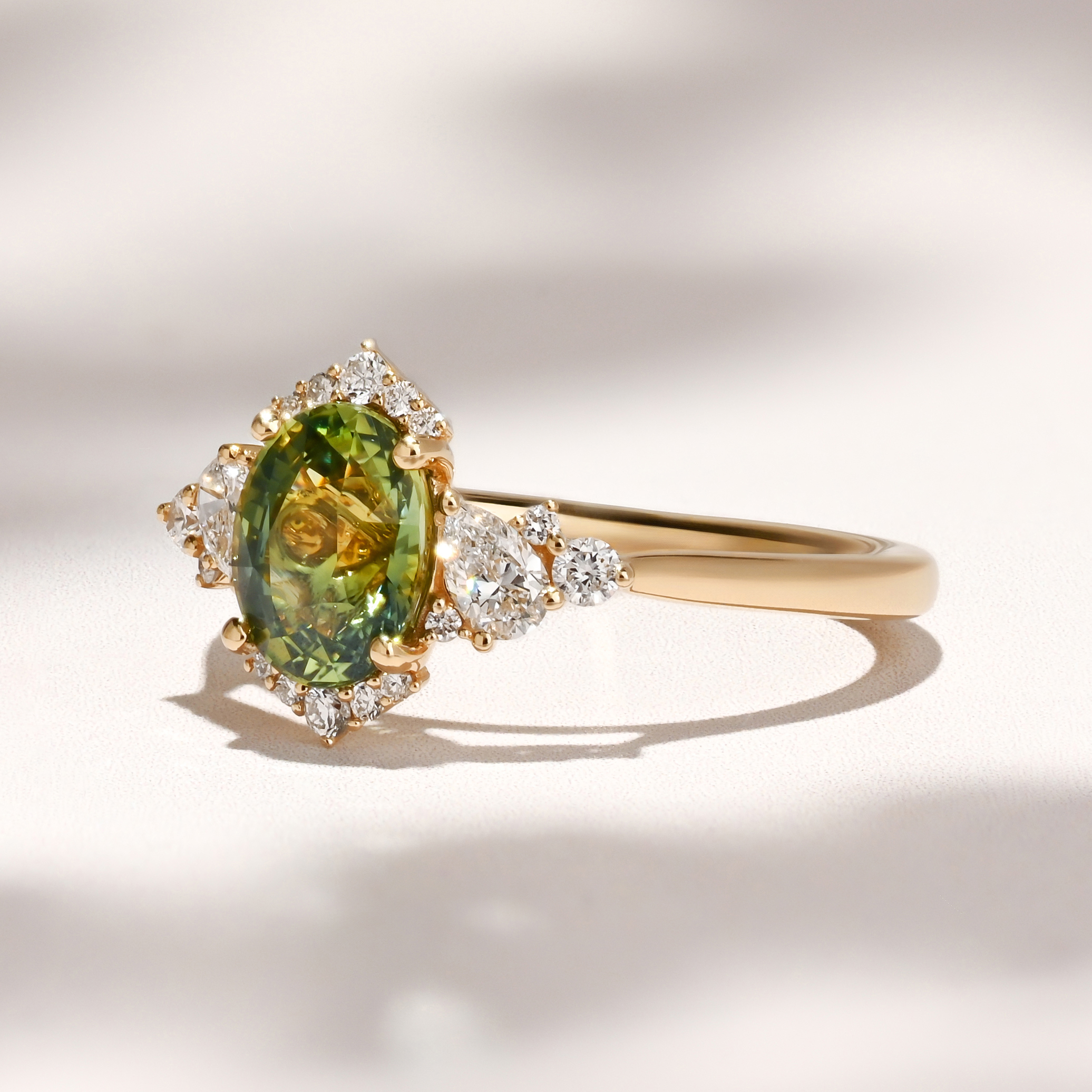 Comice Ring | 1.51ct Teal Oval Madegascar Sapphire