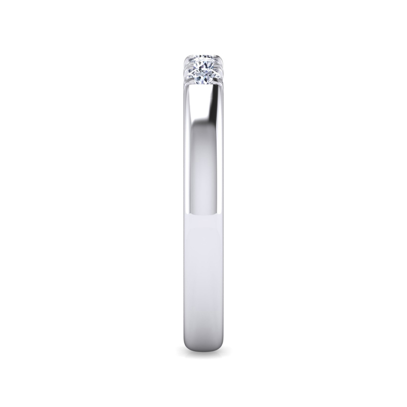 14K White Gold Five Stone 1/4ctw Lab Grown Diamond Band