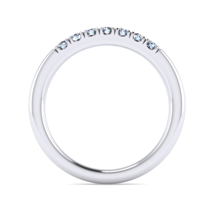 14K White Gold 7 Stone 1/4ctw Lab Grown Diamond Band