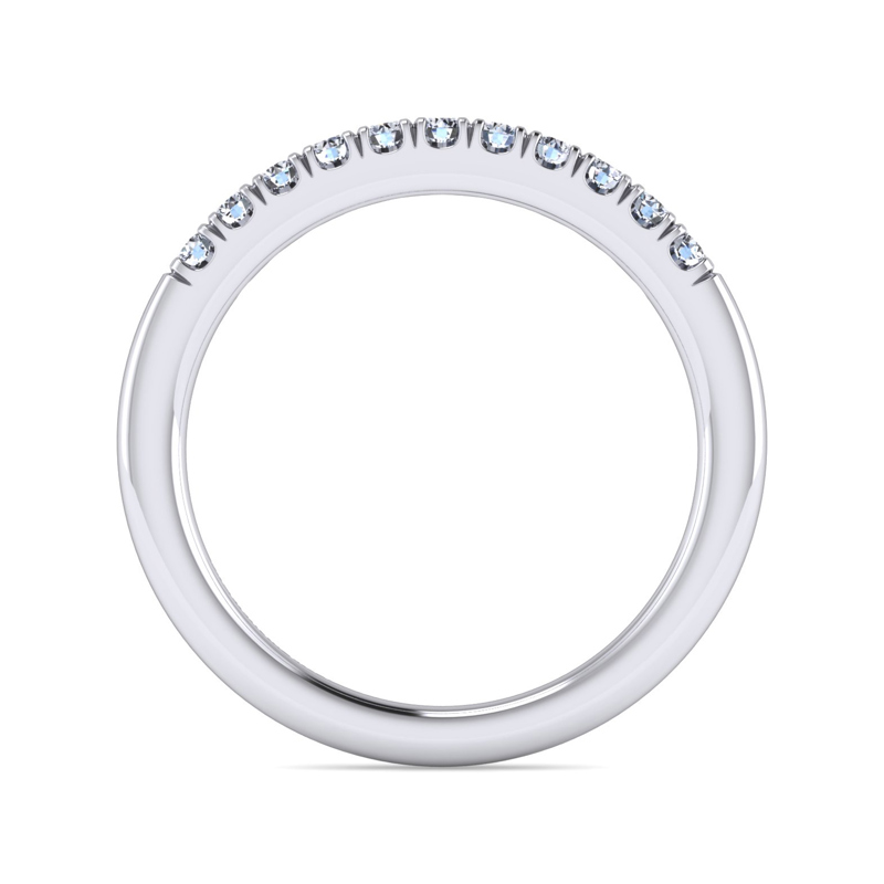 14K White Gold 11 Stone 1/4ctw Lab Grown Diamond Band