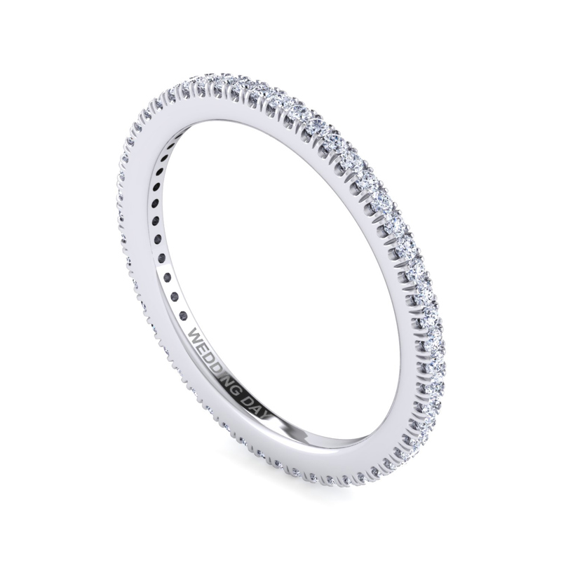 14K White Gold 1/4ctw Lab Grown Diamond Eternity Band
