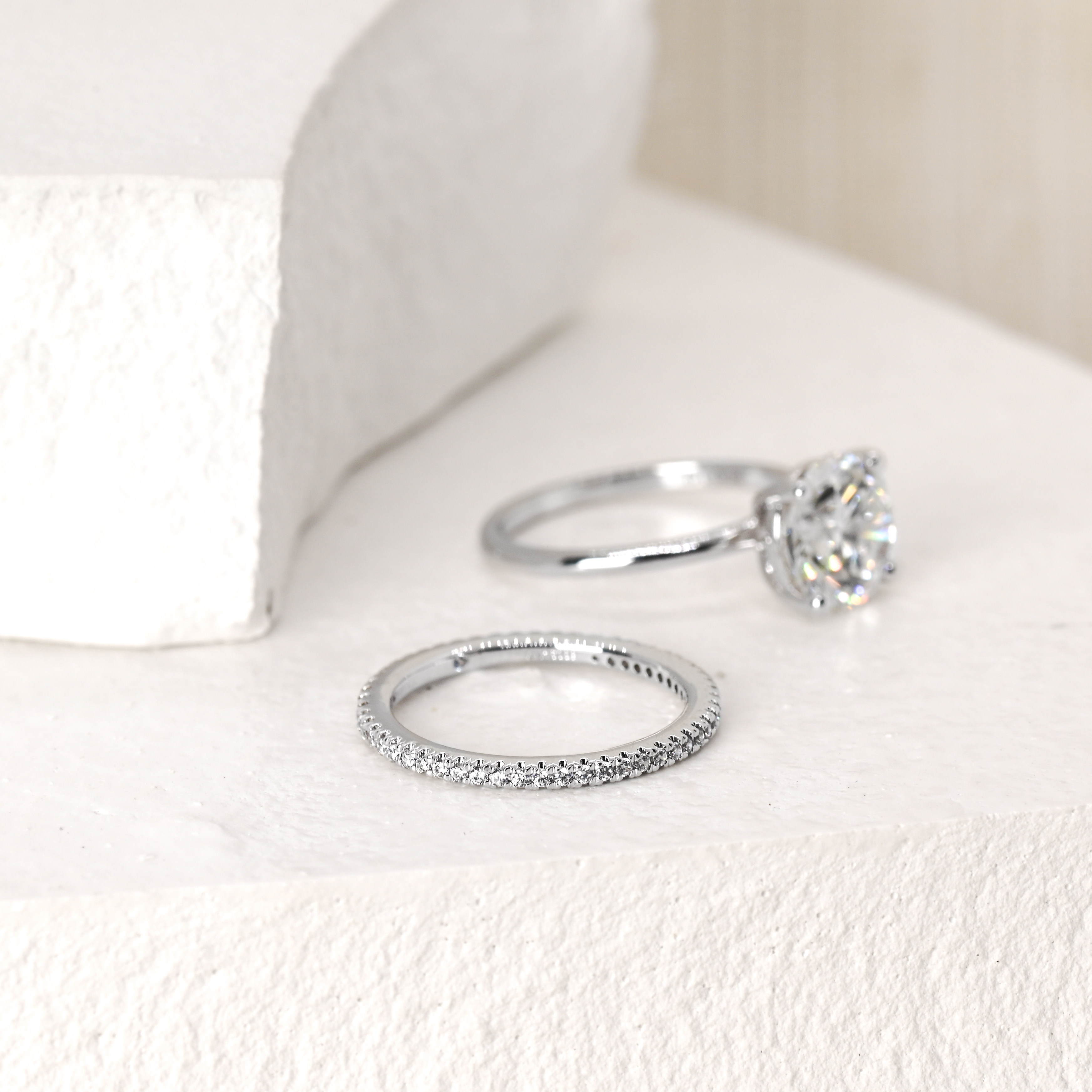 14K White Gold 1/4ctw Lab Grown Diamond Eternity Band