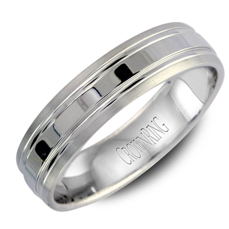 14K White Gold 5.5mm Wedding Band