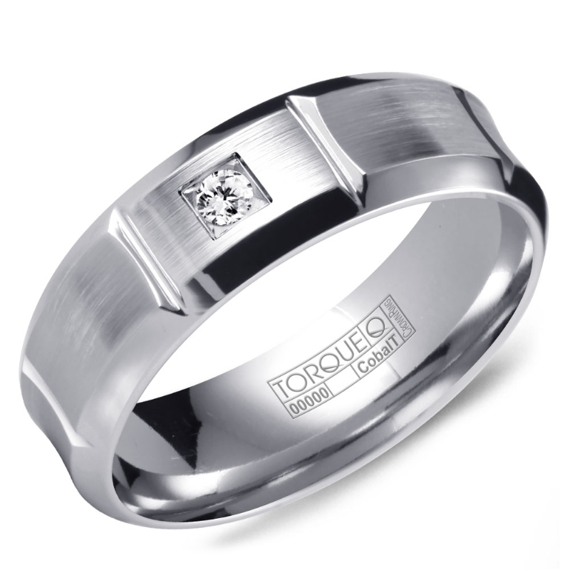 Cobalt 7mm Segmented 0.05ctw Band