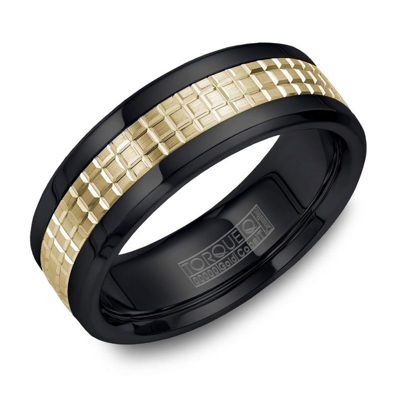 Black Cobalt and 14K Rose Gold 7.5 mm Band