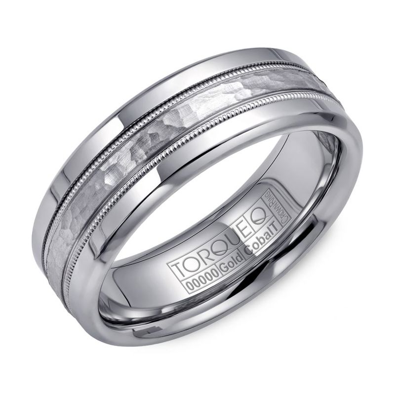 Cobalt and 14K White Gold 9mm Band