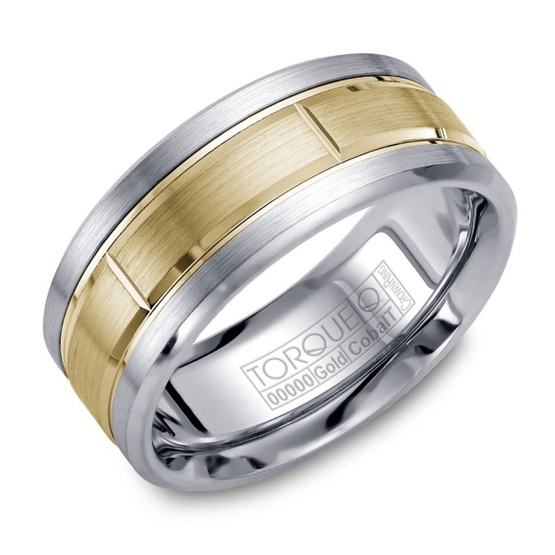 Cobalt and 14K Yellow Gold 9mm Band