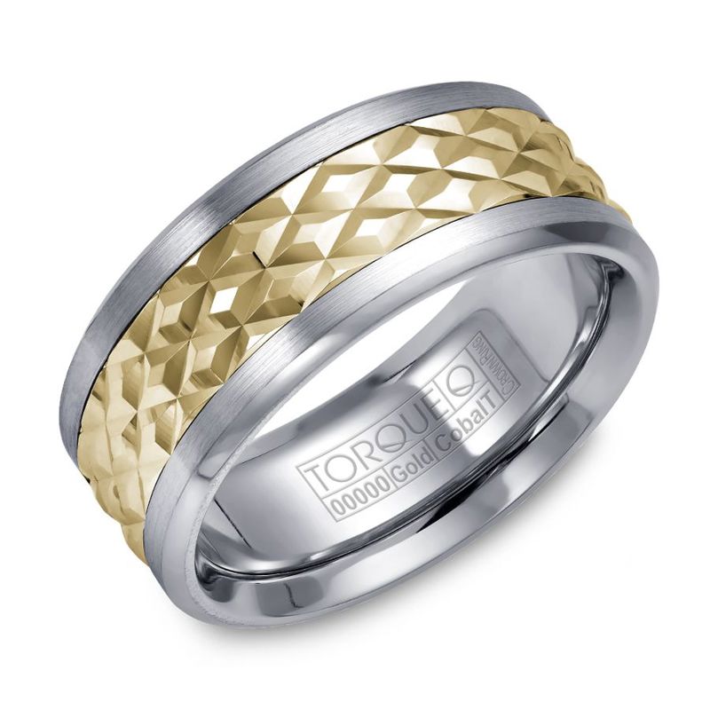 Cobalt and 14K Yellow Gold 9mm Band