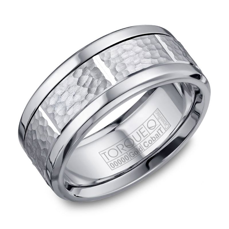 Cobalt and 14K White Gold 9mm Band