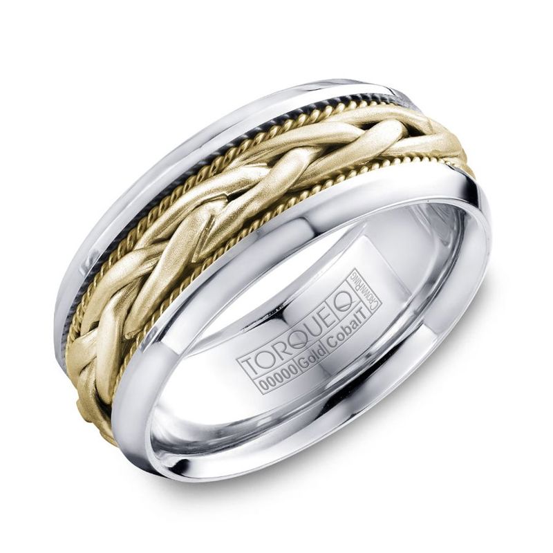 Cobalt and 14K Yellow Gold 9mm Band