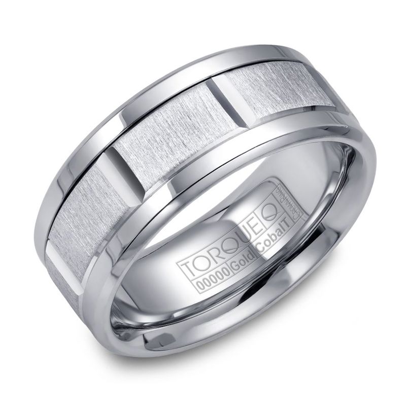 Cobalt and 14K White Gold 9mm Band