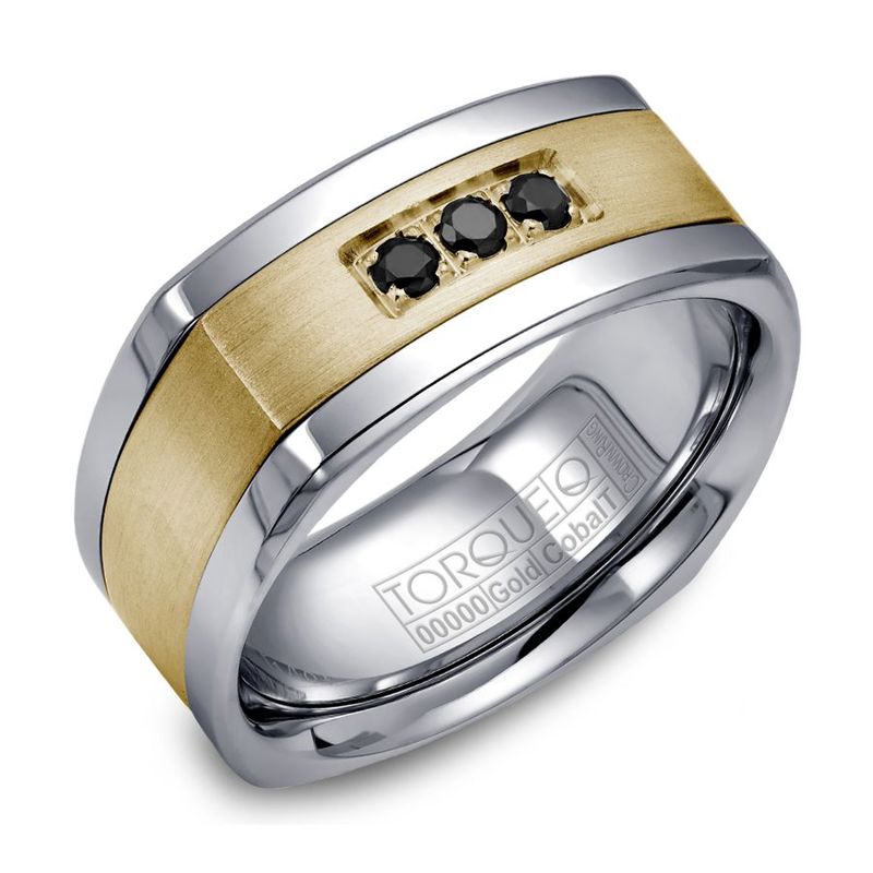 Cobalt and 14K White Gold 9mm Band