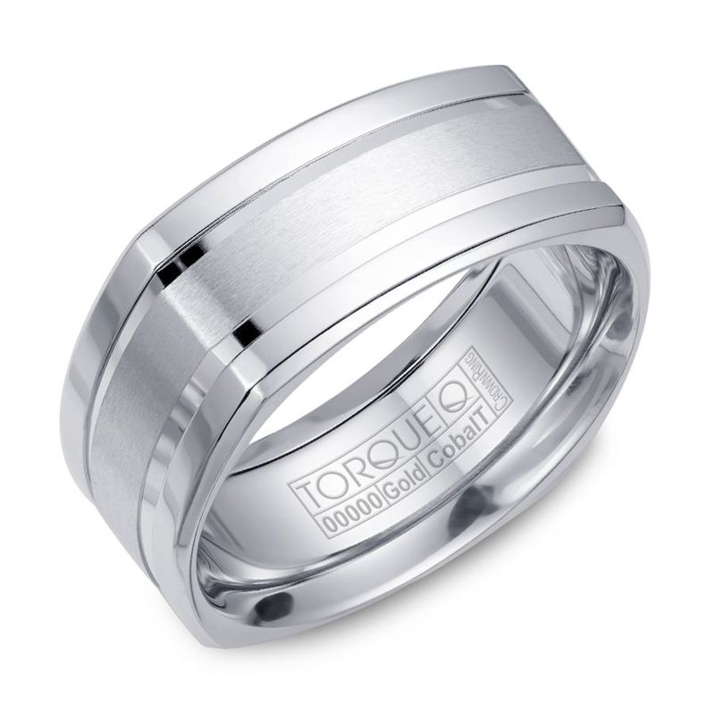 Cobalt and 14K White Gold 9mm Band