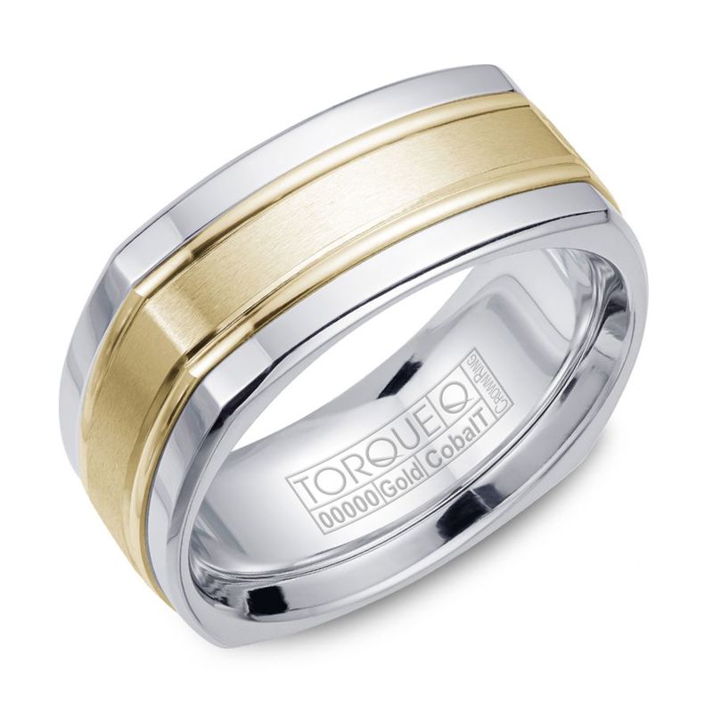 Cobalt and 14K Yellow Gold 9mm Band