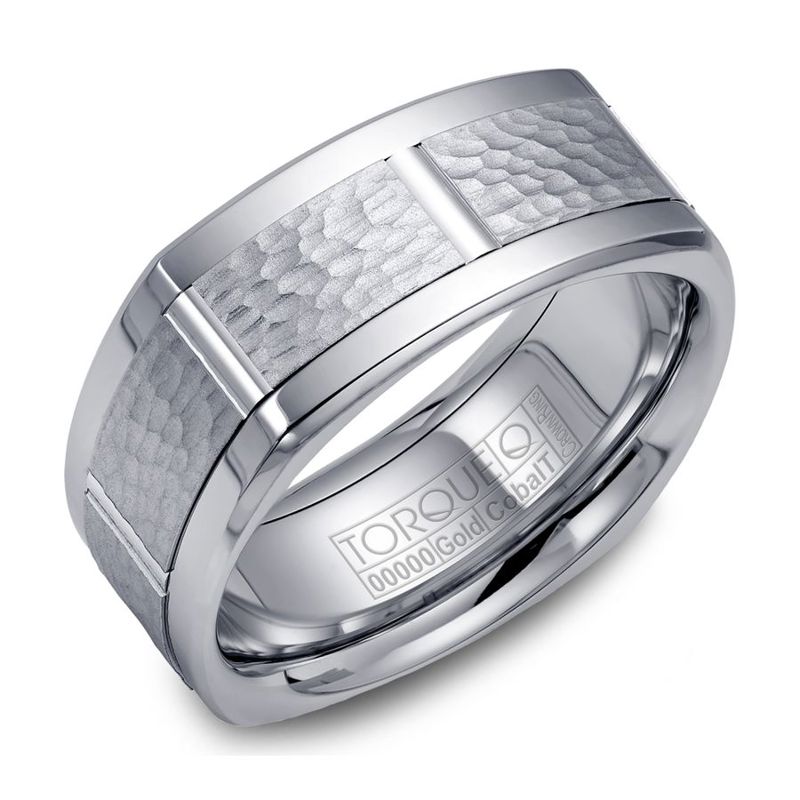 Cobalt and 14K White Gold 9mm Band