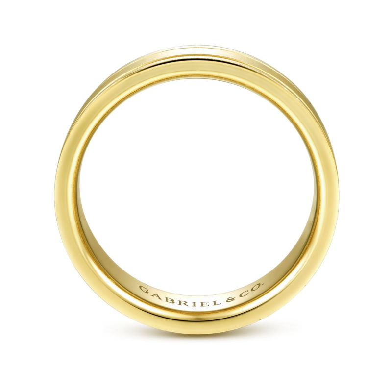 14K Yellow Gold 6mm Satin Finish Wedding Band