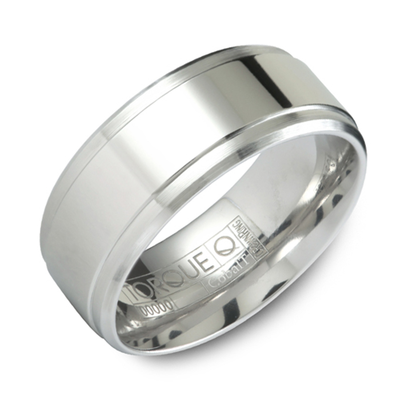 Cobalt 9mm Robust Flat Polished Wedding Band