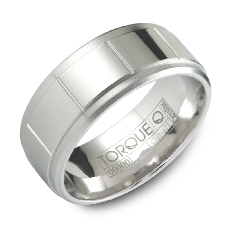 Cobalt 9mm Robust Flat Polished Wedding Band