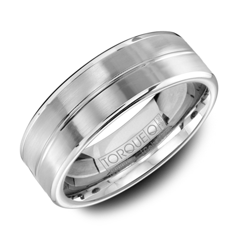 Cobalt 7mm Double Row Brushed Wedding Band