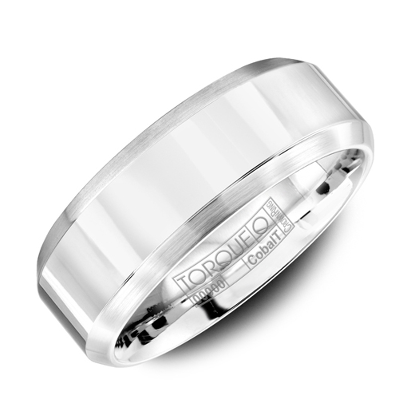 Cobalt 7mm High Polish Beveled Wedding Band