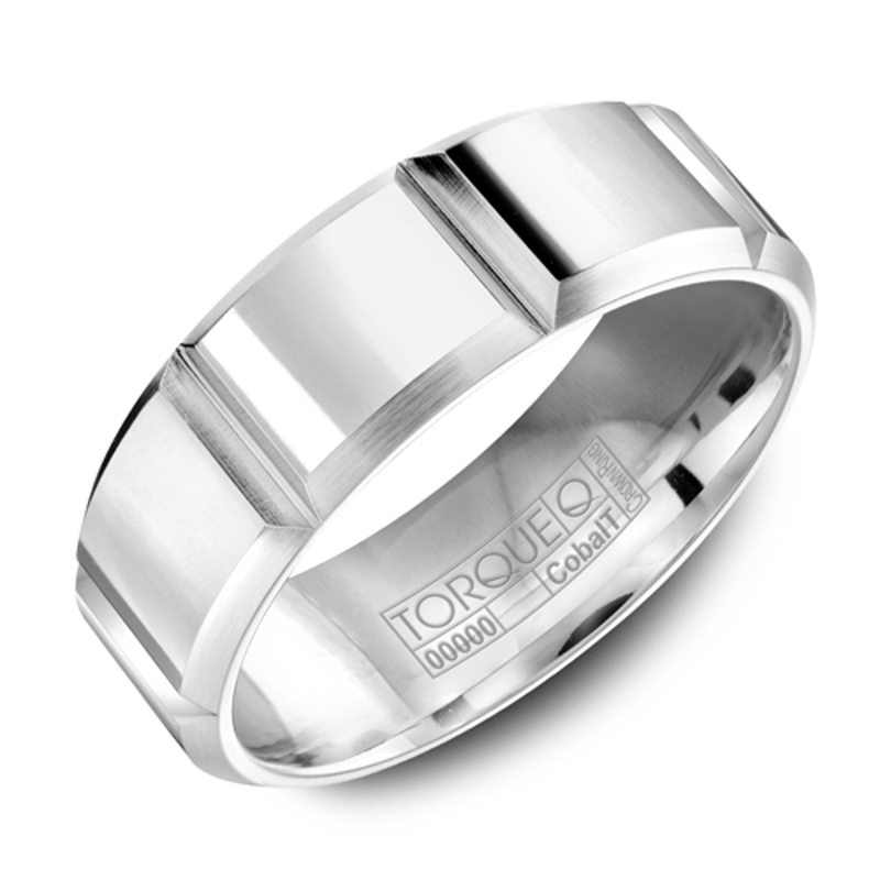 Cobalt 7mm High Polish Beveled Wedding Band