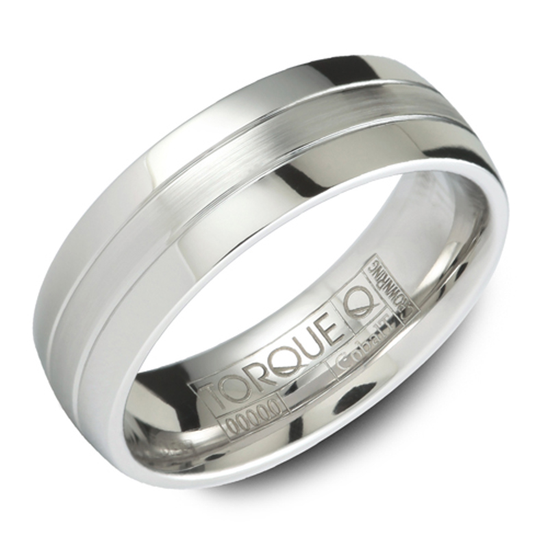 Cobalt 7mm Triple Row Brushed Wedding Band